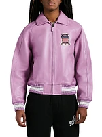 Fashion Icon Leather Bomber Jacket