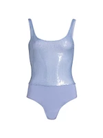Dina Semi-Sheer Sequin Bodysuit