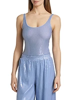 Dina Semi-Sheer Sequin Bodysuit