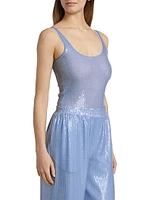 Dina Semi-Sheer Sequin Bodysuit