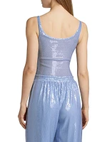 Dina Semi-Sheer Sequin Bodysuit