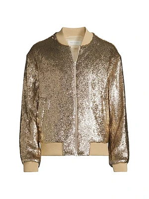 Volker Sequined Bomber Jacket