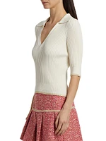 Kelly Deep V Rib-Knit Top