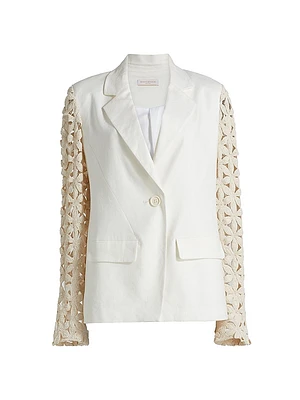 Kelsey Crochet-Sleeve Jacket