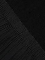 Carys Mixed-Media Cargo Straight-Leg Jumpsuit