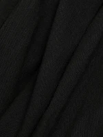 Linen-Blend Square Neck Tank Midi-Dress