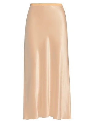 Satin Midi-Skirt