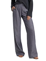Elasticized Mid-Rise Wide-Leg Pants