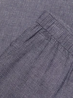 Elasticized Mid-Rise Wide-Leg Pants