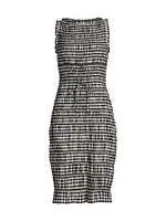 Rosella Smocked Plaid Knee-Length Dress