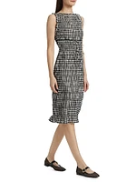 Rosella Smocked Plaid Knee-Length Dress