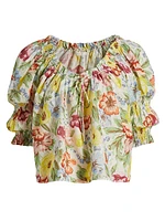 Inez Floral Cotton Top