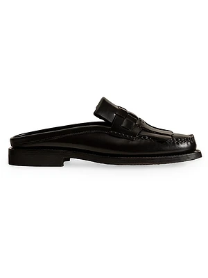 Marti Leather Loafer-Style Mules