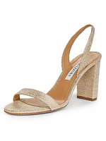 So Nude 85MM Metallic Sandals