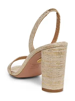 So Nude 85MM Metallic Sandals