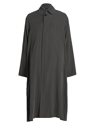 Concealed Placket Trench Coat