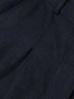 Clove Linen High-Rise Wide-Leg Trousers