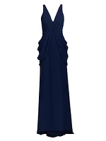 Corse Draped Sleeveless Gown