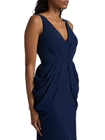 Corse Draped Sleeveless Gown