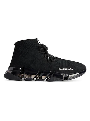 Speed 2.0 Lace Up Full Clear Sole Recycled Knit Sneakers