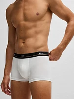 Five-Pack of Stretch-Cotton Trunks with Logo Waistbands