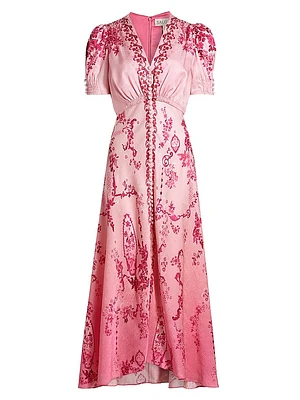 Lea Floral Ombré Shirtdress
