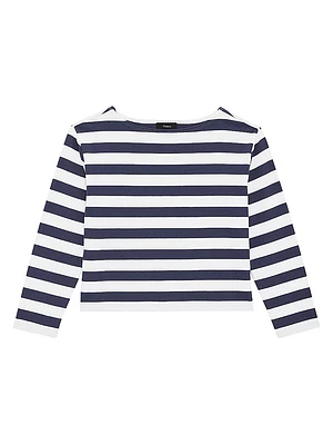 Clinton Striped Cotton Boatneck Shirt
