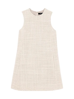 Tweed Sleeveless Shift Dress