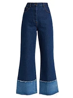 Stevi Wide-Leg Cuff Jeans