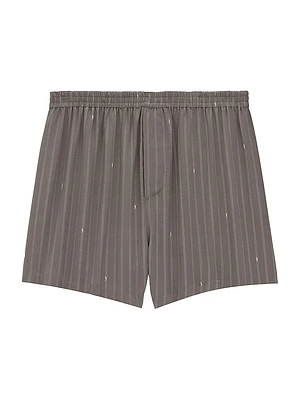 Cassandre Shorts Striped Silk Crepe De Chine
