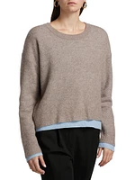 Lightweight Cashmere Layered Reversible Sweater