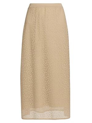 Floral Lace A-Line Skirt