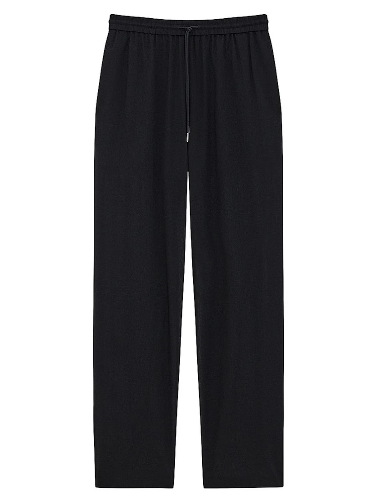 Drawstring Pull-On Pants