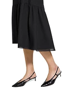 Tiered Tie Neck Midi-Dress