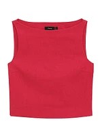 Cropped Boatneck Top