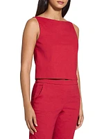 Cropped Boatneck Top