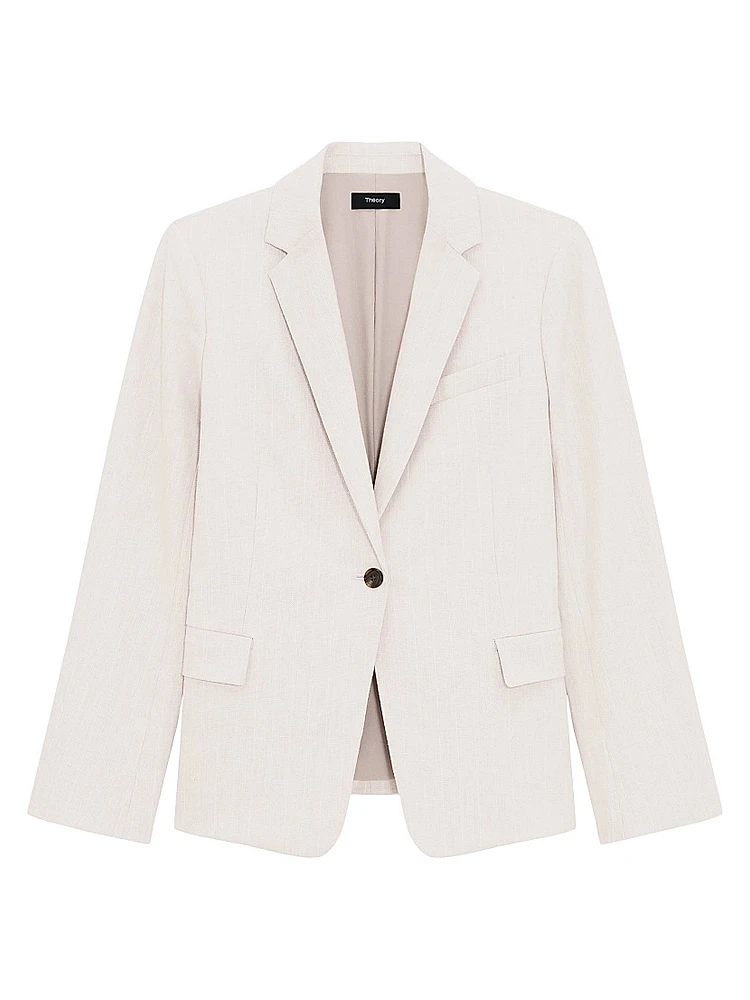 Cotton & Linen Slim-Fit Blazer