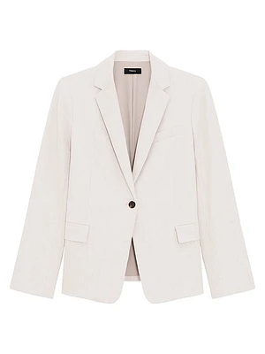 Cotton & Linen Slim-Fit Blazer