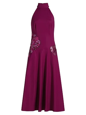 Daley Stretch-Cotton Fit & Flare Midi Dress