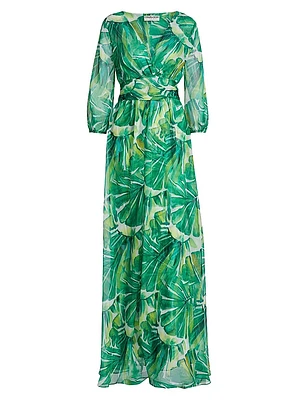 Toki Printed Chiffon Maxi Dress