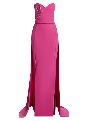 Kenzan Strapless Embellished Gown