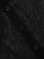 Sheer Button-Front Crop Cardigan
