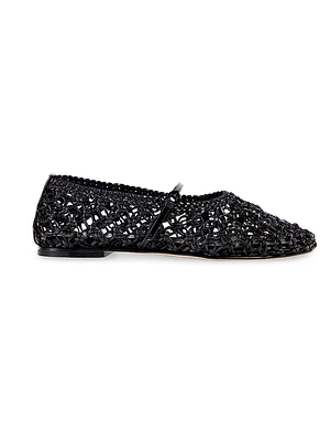 Balla Woven Leather Flats
