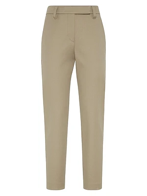 Stretch Cotton Cover Slim Fit Trousers