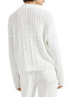 Cotton Dazzling Cables Knit Polo Shirt