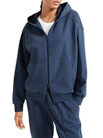 Stretch Cotton Lightweight French Terry Hooded Sweatshirt