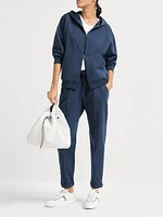 Stretch Cotton Lightweight French Terry Hooded Sweatshirt