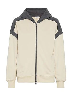 Cotton Smooth French Terry Hooded Sweatshirt