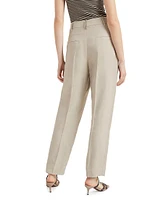 Viscose and Linen Fluid Twill Slouchy Trousers