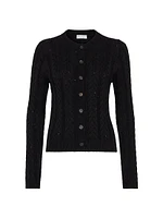 Cotton Dazzling Double Cable Cardigan